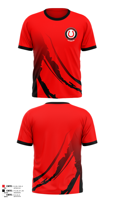 Thurston High School Swimming 48986993 Short Sleeve Performance Shirt - 1