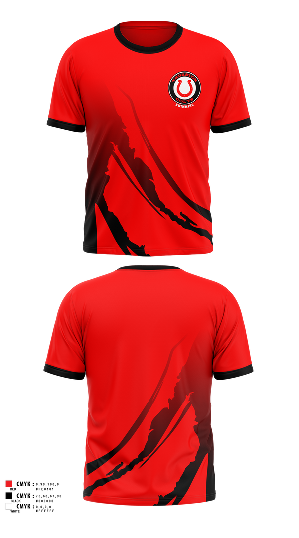 Thurston High School Swimming 48986993 Short Sleeve Performance Shirt - 1