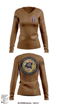 7th CST 5552337 Women's Long Sleeve V-neck Shirt -1 123