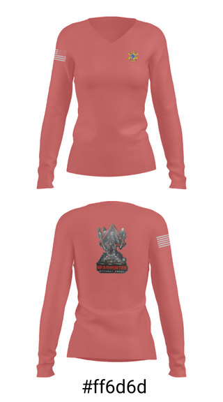 Women's Long Sleeve Vneck Shirt, 1/623rd FAR, National Guard, Teamtime, Team time, sublimation, custom sports apparel, team uniforms, spirit wear, spiritwear, sports uniforms, custom shirts, team store, custom team store, fundraiser sports, apparel fundraiser