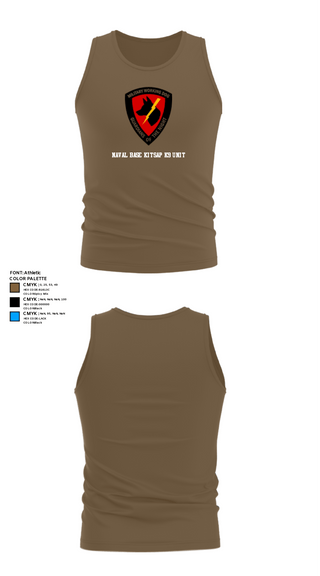 Tank Top, Naval Base Kitsap K9 Unit, Navy, Teamtime, Team time, sublimation, custom sports apparel, team uniforms, spirit wear, spiritwear, sports uniforms, custom shirts, team store, custom team store, fundraiser sports, apparel fundraiser