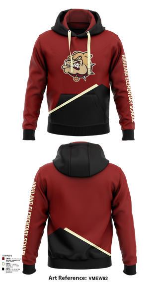 Hoodie, Highland Elementary School, Spirit Store, Teamtime, Team time, sublimation, custom sports apparel, team uniforms, spirit wear, spiritwear, sports uniforms, custom shirts, team store, custom team store, fundraiser sports, apparel fundraiser
