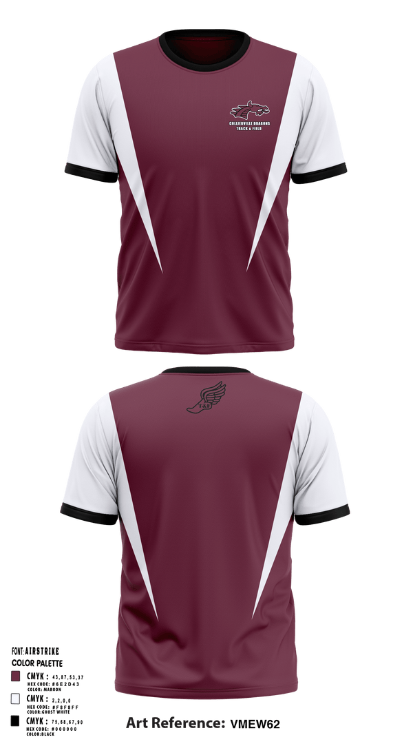 Short Sleeve Performance Shirt, Collierville Dragons, Track & Field, Teamtime, Team time, sublimation, custom sports apparel, team uniforms, spirit wear, spiritwear, sports uniforms, custom shirts, team store, custom team store, fundraiser sports, apparel fundraiser