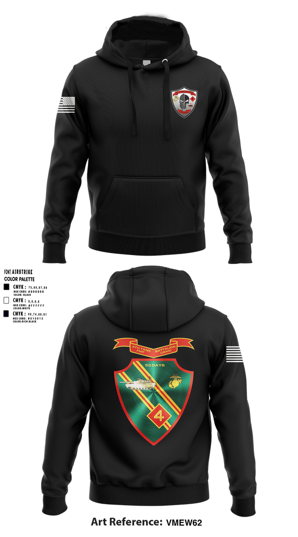 Hoodie, Det. 4 Tows and Scouts 4th Tank Battalion, , Teamtime, Team time, sublimation, custom sports apparel, team uniforms, spirit wear, spiritwear, sports uniforms, custom shirts, team store, custom team store, fundraiser sports, apparel fundraiser