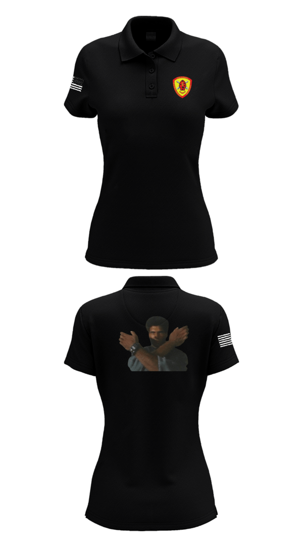 Women's Short Sleeve Performance Polo, 10th Marine Regiment, Marines, Teamtime, Team time, sublimation, custom sports apparel, team uniforms, spirit wear, spiritwear, sports uniforms, custom shirts, team store, custom team store, fundraiser sports, apparel fundraiser