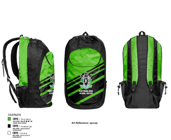 Gear Bag, Kentwood High School Soccer, Men's Soccer, Teamtime, Team time, sublimation, custom sports apparel, team uniforms, spirit wear, spiritwear, sports uniforms, custom shirts, team store, custom team store, fundraiser sports, apparel fundraiser