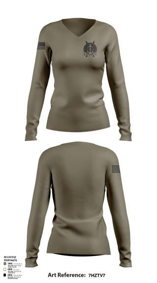 Womens Long Sleeve Vneck Shirt, DTO, Army, Teamtime, Team time, sublimation, custom sports apparel, team uniforms, spirit wear, spiritwear, sports uniforms, custom shirts, team store, custom team store, fundraiser sports, apparel fundraiser