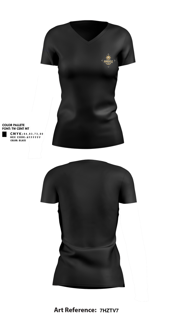 Womens Short Sleeve Vneck Shirt, Pinnacle Martial Arts, , Teamtime, Team time, sublimation, custom sports apparel, team uniforms, spirit wear, spiritwear, sports uniforms, custom shirts, team store, custom team store, fundraiser sports, apparel fundraiser