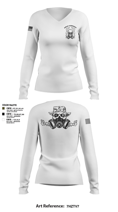 Field Company 73120514 Women's Long Sleeve V-neck Shirt - 2