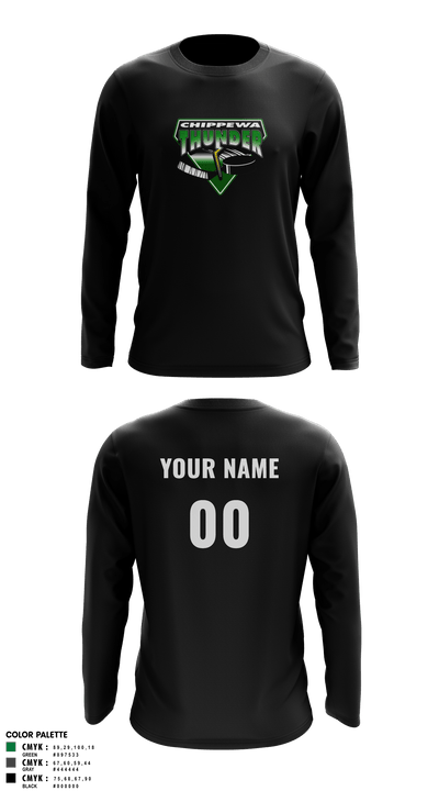 Chippewa Youth Hockey 90833189 Long Sleeve Performance Shirt - 12
