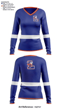 Lexington Senior High School Cheer 74673708 Women's Long Sleeve V-neck Shirt - 41