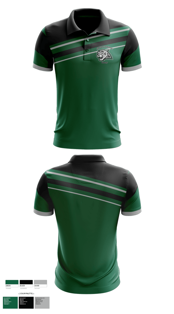 Short Sleeve Performance Polo, Emerald Ridge High School Golf, Golf, Teamtime, Team time, sublimation, custom sports apparel, team uniforms, spirit wear, spiritwear, sports uniforms, custom shirts, team store, custom team store, fundraiser sports, apparel fundraiser