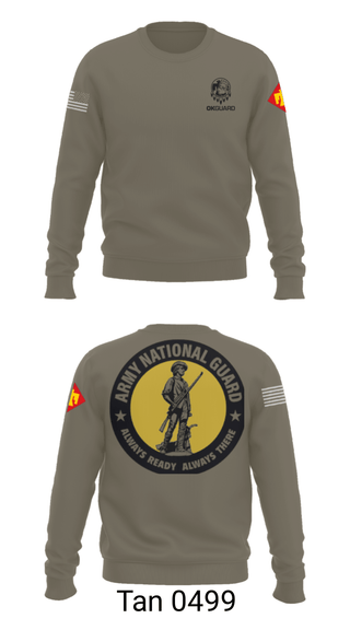 Crew Neck Sweatshirt, Recruiting & Retention Battalion, National Guard, Teamtime, Team time, sublimation, custom sports apparel, team uniforms, spirit wear, spiritwear, sports uniforms, custom shirts, team store, custom team store, fundraiser sports, apparel fundraiser