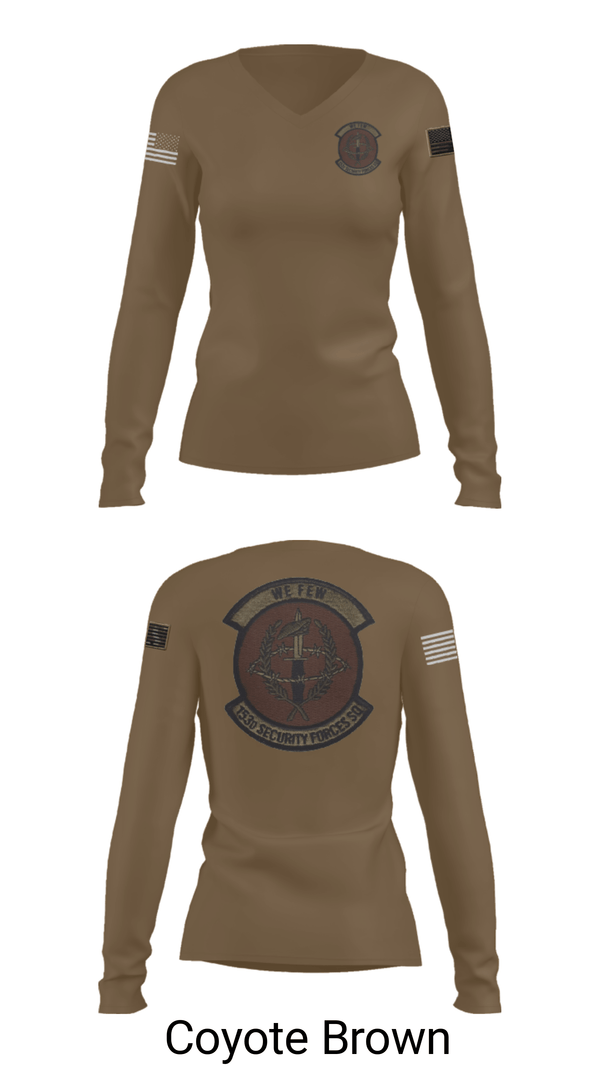Women's Long Sleeve Vneck Shirt, 153 SFS, Air Force, Teamtime, Team time, sublimation, custom sports apparel, team uniforms, spirit wear, spiritwear, sports uniforms, custom shirts, team store, custom team store, fundraiser sports, apparel fundraiser