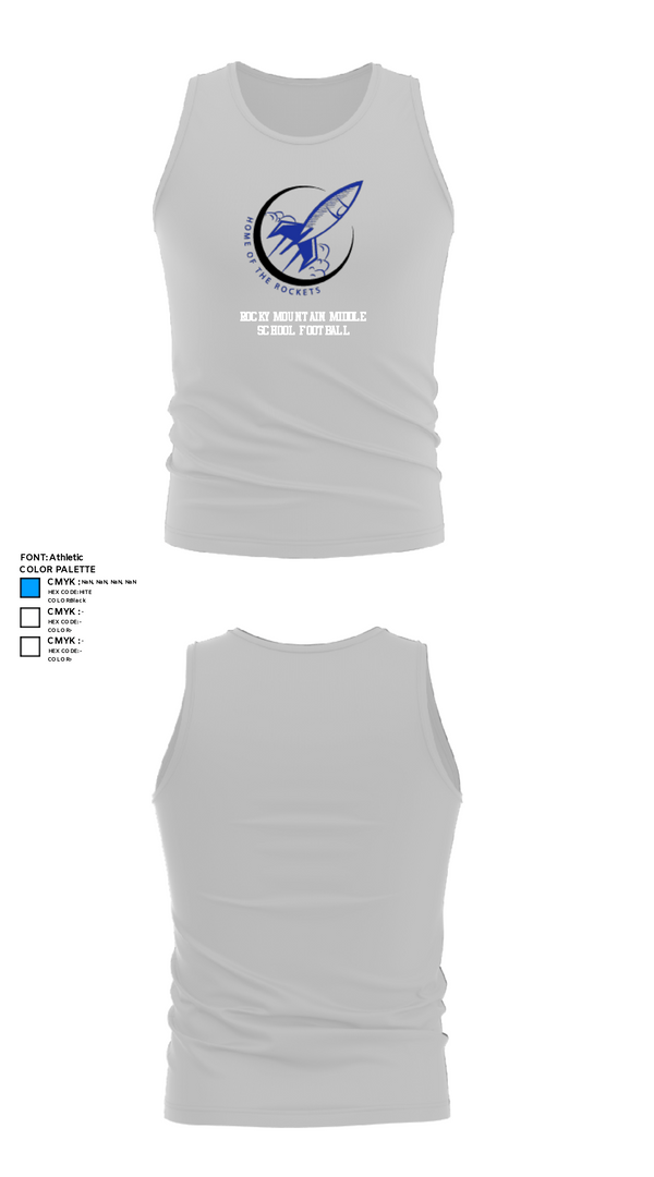 Tank Top, Rocky Mountain Middle School Football, Football, Teamtime, Team time, sublimation, custom sports apparel, team uniforms, spirit wear, spiritwear, sports uniforms, custom shirts, team store, custom team store, fundraiser sports, apparel fundraiser