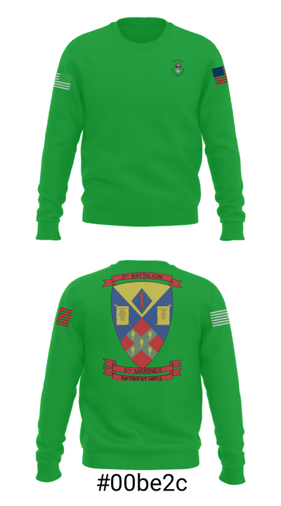 2nd battalion , 5th marines 24744641 Crew Neck Sweatshirt - 3