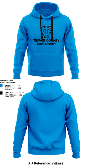 Hoodie, Telfair County Middle School Cross Country, Cross Country, Teamtime, Team time, sublimation, custom sports apparel, team uniforms, spirit wear, spiritwear, sports uniforms, custom shirts, team store, custom team store, fundraiser sports, apparel fundraiser