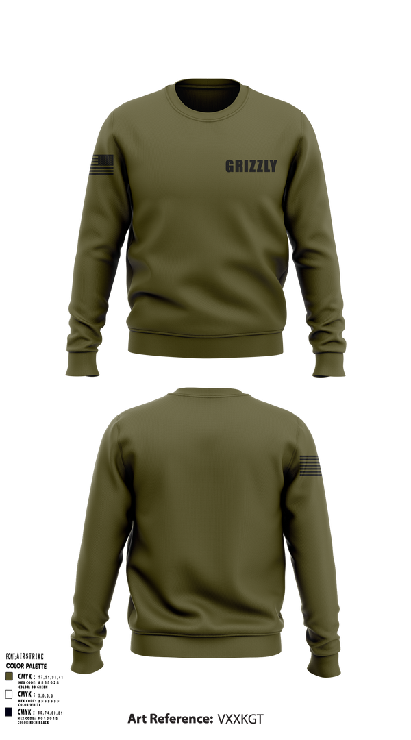 Crew Neck Sweatshirt, Grizzly, , Teamtime, Team time, sublimation, custom sports apparel, team uniforms, spirit wear, spiritwear, sports uniforms, custom shirts, team store, custom team store, fundraiser sports, apparel fundraiser