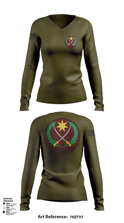 P.S.O 68871160 Women's Long Sleeve V-neck Shirt - 109