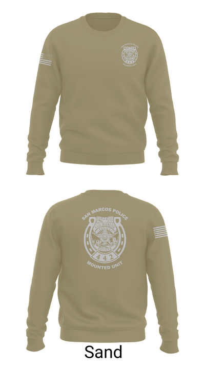 San Marcos Police Mounted Unit 48191371 Crew Neck Sweatshirt - 81