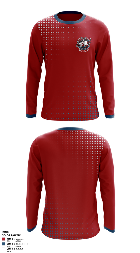 Long Sleeve Rash Guard Shirt, MPAC 360° Wrestling, Wrestling, Teamtime, Team time, sublimation, custom sports apparel, team uniforms, spirit wear, spiritwear, sports uniforms, custom shirts, team store, custom team store, fundraiser sports, apparel fundraiser