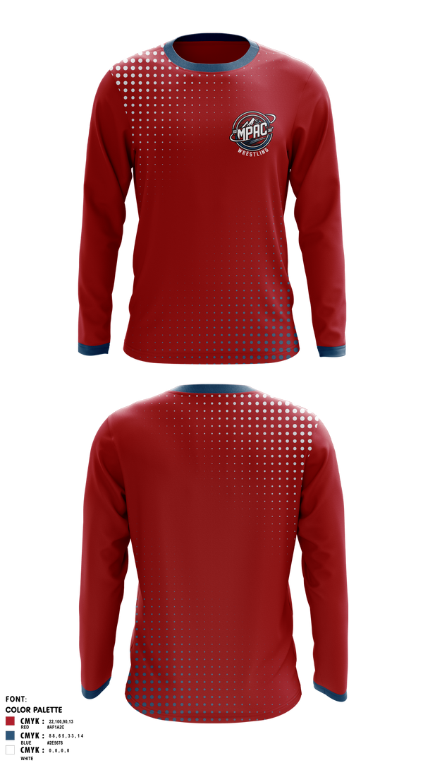 Long Sleeve Rash Guard Shirt, MPAC 360° Wrestling, Wrestling, Teamtime, Team time, sublimation, custom sports apparel, team uniforms, spirit wear, spiritwear, sports uniforms, custom shirts, team store, custom team store, fundraiser sports, apparel fundraiser
