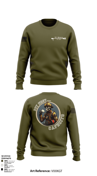 Crew Neck Sweatshirt, 91 Bravo, Fire Department, Teamtime, Team time, sublimation, custom sports apparel, team uniforms, spirit wear, spiritwear, sports uniforms, custom shirts, team store, custom team store, fundraiser sports, apparel fundraiser