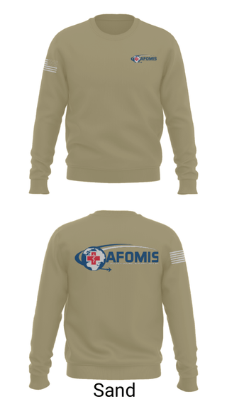 Crew Neck Sweatshirt, AFOMIS, Air Force, Teamtime, Team time, sublimation, custom sports apparel, team uniforms, spirit wear, spiritwear, sports uniforms, custom shirts, team store, custom team store, fundraiser sports, apparel fundraiser