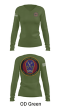 345 TRS 70386856 Women's Long Sleeve V-neck Shirt - 57