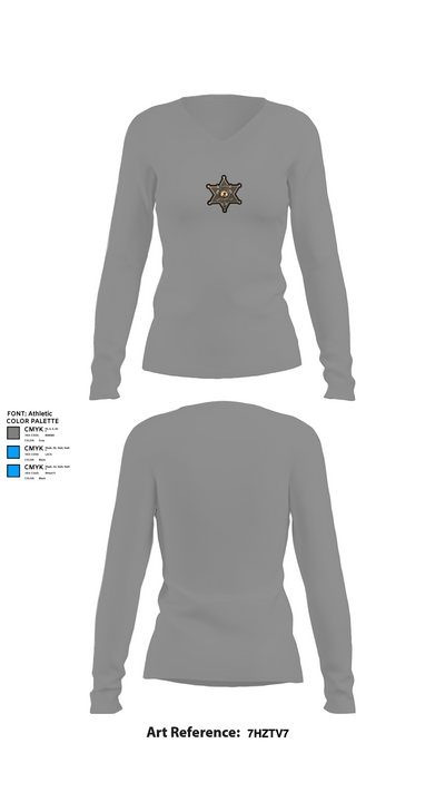 Drug Tactical Unit 39197263 Women's Long Sleeve V-neck Shirt - 59