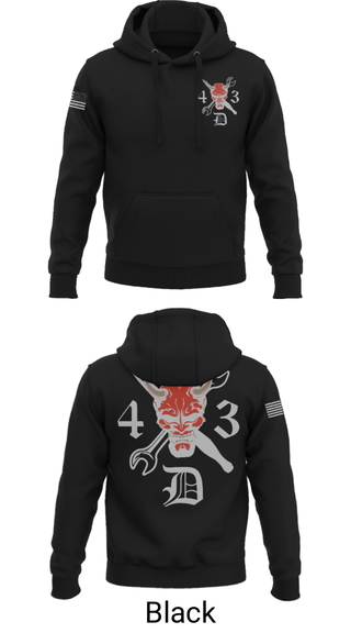 Hoodie, 4-3 DEMONS, Army, Teamtime, Team time, sublimation, custom sports apparel, team uniforms, spirit wear, spiritwear, sports uniforms, custom shirts, team store, custom team store, fundraiser sports, apparel fundraiser