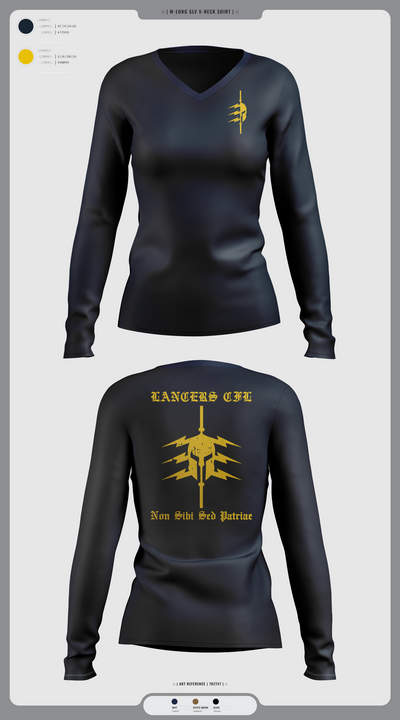 LANCERS CFL 55987769 Women's Long Sleeve V-neck Shirt - 26