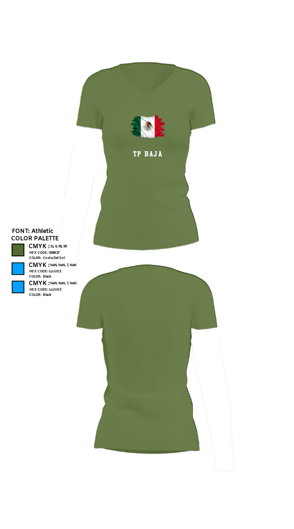 Womens Short Sleeve Vneck Shirt, TP Baja, , Teamtime, Team time, sublimation, custom sports apparel, team uniforms, spirit wear, spiritwear, sports uniforms, custom shirts, team store, custom team store, fundraiser sports, apparel fundraiser