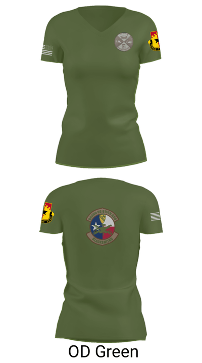 B Co 615th ASB - Tangos 38236769 Women's Short Sleeve V-neck Shirt - 48