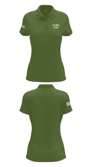 Women's Short Sleeve Performance Polo, 3/319th AFAR, Army, Teamtime, Team time, sublimation, custom sports apparel, team uniforms, spirit wear, spiritwear, sports uniforms, custom shirts, team store, custom team store, fundraiser sports, apparel fundraiser