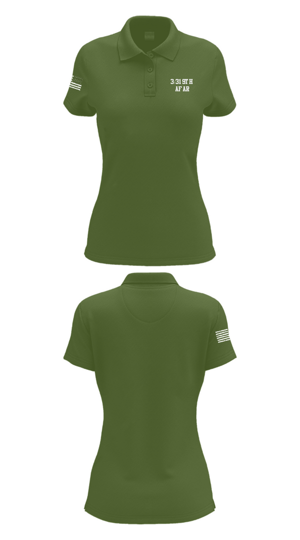 Women's Short Sleeve Performance Polo, 3/319th AFAR, Army, Teamtime, Team time, sublimation, custom sports apparel, team uniforms, spirit wear, spiritwear, sports uniforms, custom shirts, team store, custom team store, fundraiser sports, apparel fundraiser