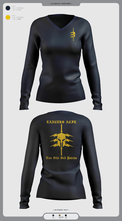 LANCERS ACFL 55987769 Women's Long Sleeve V-neck Shirt - 25
