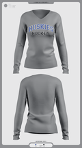 HOWARD COUNTY YOUTH HOCKEY CLUB 22258826 Women's Long Sleeve V-neck Shirt - 11