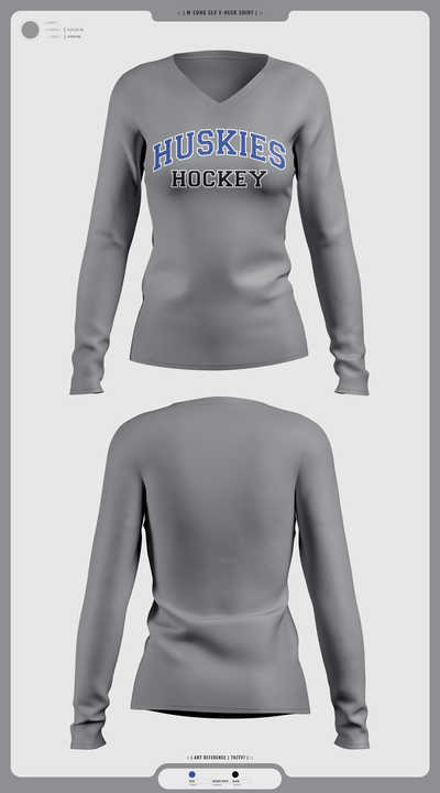 HOWARD COUNTY YOUTH HOCKEY CLUB 22258826 Women's Long Sleeve V-neck Shirt - 11