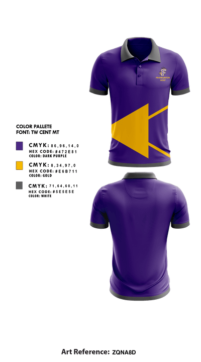 Franklinton High School Golf 24963873 Short Sleeve Performance Polo - 1
