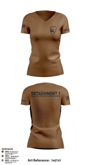 Womens Short Sleeve Vneck Shirt, Detachment 1, Air Force, Teamtime, Team time, sublimation, custom sports apparel, team uniforms, spirit wear, spiritwear, sports uniforms, custom shirts, team store, custom team store, fundraiser sports, apparel fundraiser