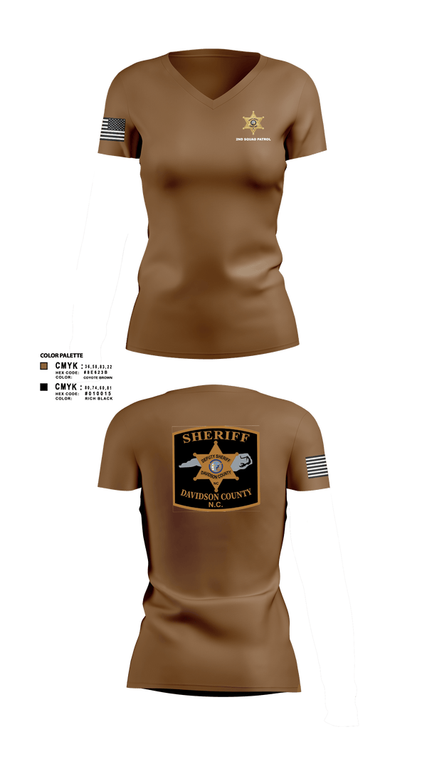 Womens Short Sleeve Vneck Shirt, DCSO 2nd Squad, Police, Teamtime, Team time, sublimation, custom sports apparel, team uniforms, spirit wear, spiritwear, sports uniforms, custom shirts, team store, custom team store, fundraiser sports, apparel fundraiser