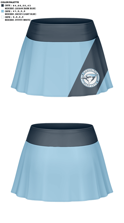 Skort, Geronimo High School Cheer, Cheer, Teamtime, Team time, sublimation, custom sports apparel, team uniforms, spirit wear, spiritwear, sports uniforms, custom shirts, team store, custom team store, fundraiser sports, apparel fundraiser