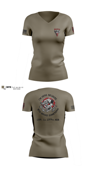 Womens Short Sleeve Vneck Shirt, , Army, Teamtime, Team time, sublimation, custom sports apparel, team uniforms, spirit wear, spiritwear, sports uniforms, custom shirts, team store, custom team store, fundraiser sports, apparel fundraiser