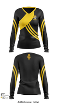Illini Central High School Cheer 31723902 Women's Long Sleeve V-neck Shirt - 126