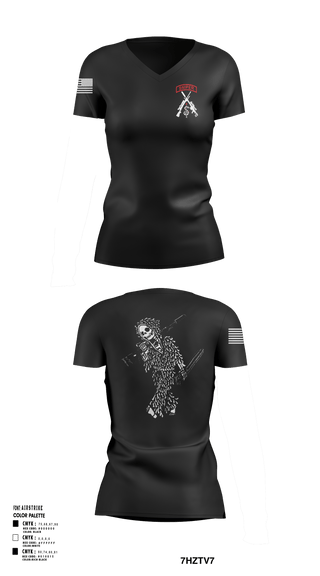 Womens Short Sleeve Vneck Shirt, 2-5 CAV Snipers, Army, Teamtime, Team time, sublimation, custom sports apparel, team uniforms, spirit wear, spiritwear, sports uniforms, custom shirts, team store, custom team store, fundraiser sports, apparel fundraiser