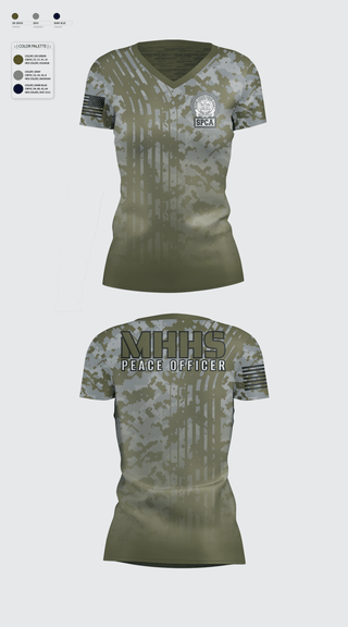 Women's Short Sleeve Vneck Shirt, Mohawk Hudson Humane Society, Law Enforcement Division, Police, Teamtime, Team time, sublimation, custom sports apparel, team uniforms, spirit wear, spiritwear, sports uniforms, custom shirts, team store, custom team store, fundraiser sports, apparel fundraiser