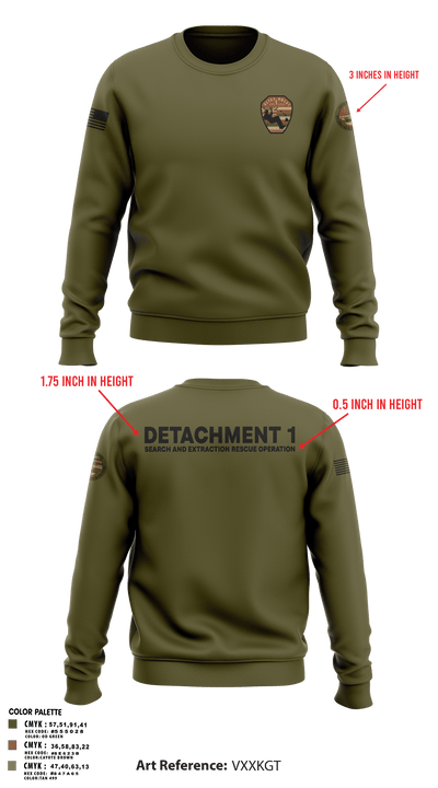 Detachment 1 27221981 Crew Neck Sweatshirt - 22