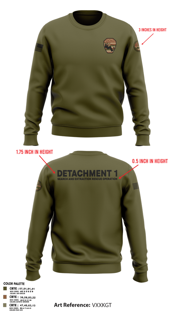 Crew Neck Sweatshirt, Detachment 1, Air Force, Teamtime, Team time, sublimation, custom sports apparel, team uniforms, spirit wear, spiritwear, sports uniforms, custom shirts, team store, custom team store, fundraiser sports, apparel fundraiser
