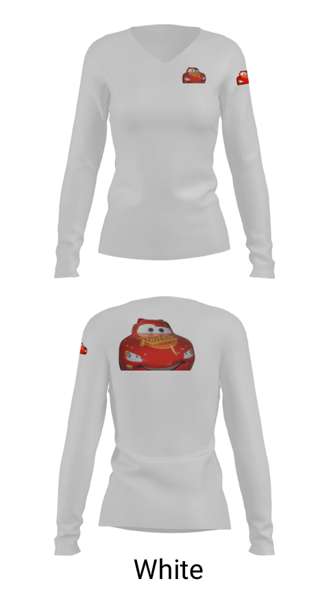 Women's Long Sleeve Vneck Shirt, Bandits, Ice Hockey, Teamtime, Team time, sublimation, custom sports apparel, team uniforms, spirit wear, spiritwear, sports uniforms, custom shirts, team store, custom team store, fundraiser sports, apparel fundraiser